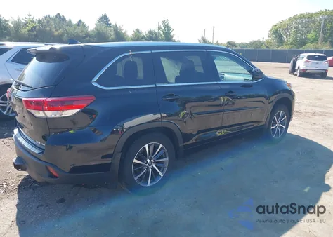2018 Toyota Highlander Xle z USA, uszkodzony, nr VIN 5TDJZRFH8JS489581